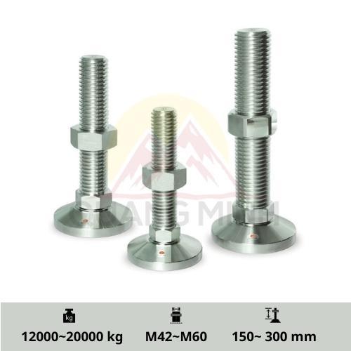 A-TR - Chân tăng chỉnh chiều cao, tải siêu nặng, thép mạ Niken Tr42, Tr52, Tr60 cao cấp Hàn Quốc
