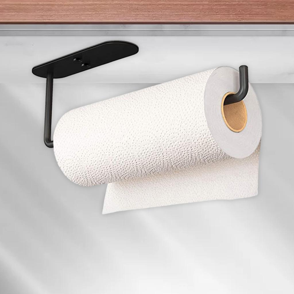 Pack of 2 Adhesive Roll Paper Towel Holder Cabinet Towel Holder Wall Mounted