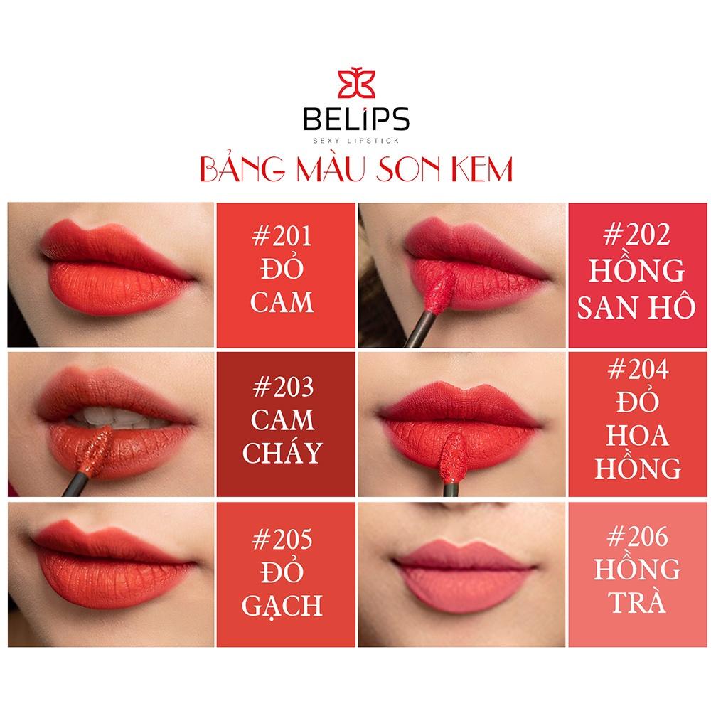 Son Kem Lì Màu Love Story Đỏ Gạch Belips Sexy Lipstick Không Chì (3,7G)