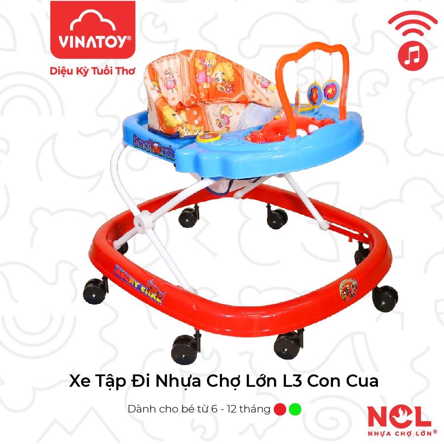 Xe Tập Đi Nhựa Chợ Lớn L3 Con Cua (Có nhạc) Dành Cho Bé Từ 6 đến 12 Tháng - M1393B-XTĐ