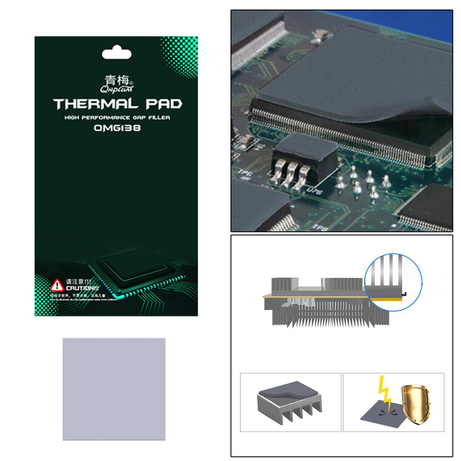 Silicone Thermal Pad Grease Pad 13.8 W/mK for CPU Coolers Graphics Card, Durable