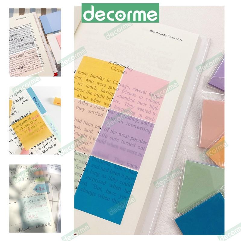 Giấy note copy DecorMe giấy note trong suốt tàng hình giấy ghi chú nhiều màu không thấm nước phụ kiện văn phòng phẩm