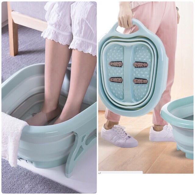 Chậu ngâm maxta chân gập gọn_chậu nhựa ngâm chân massage gấp gọn tiện lợi