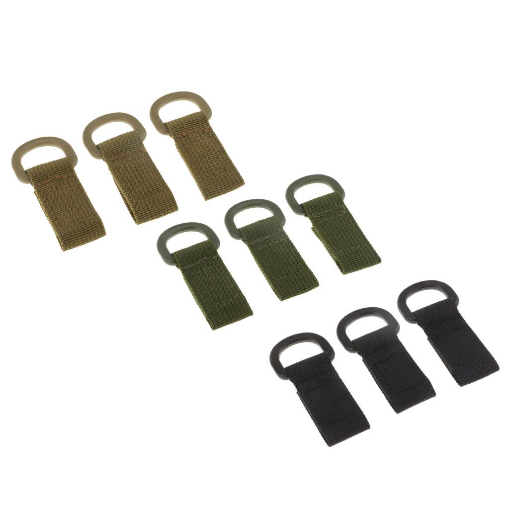 3pcs Durable Nylon Molle Webbing Belt Buckle Adapter Hanging for MOLLE Systems Backpack