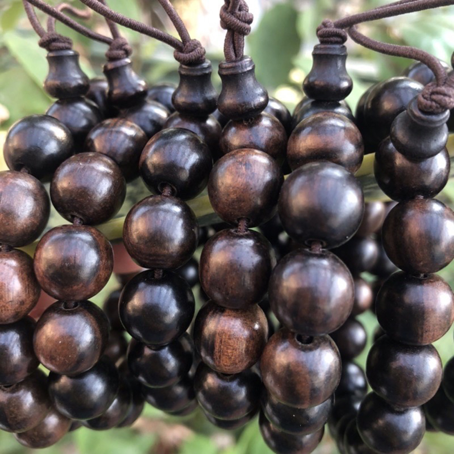 Vòng tay Mun sọc đen gỗ nhập khẩu Núm Hồ Lô (BH696) Đem lại May Mắn - Tài Lộc - Bracelet of HAHANCO