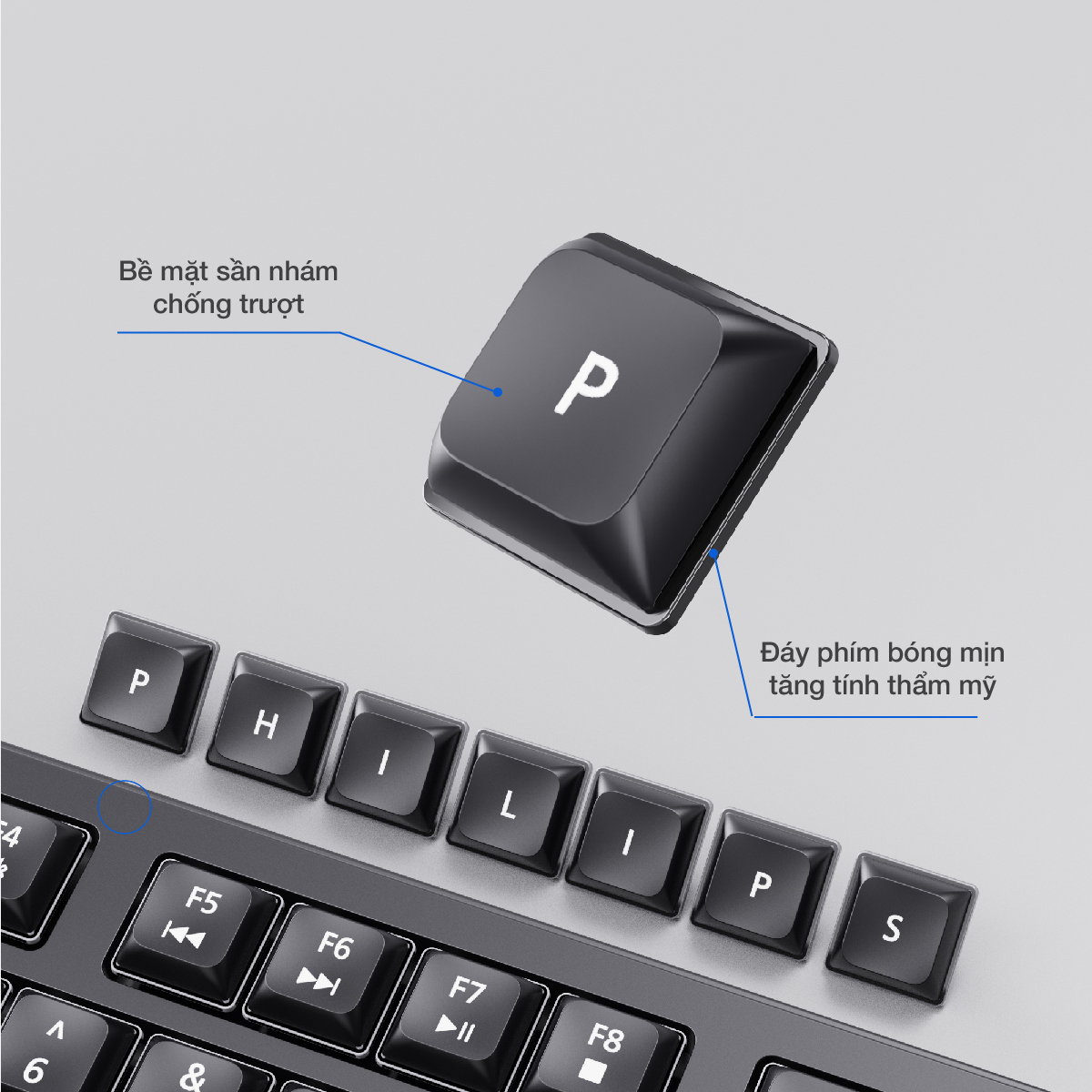 Combo Bàn phím và Chuột có dây Philips SPT6247 - Hàng chính hãng