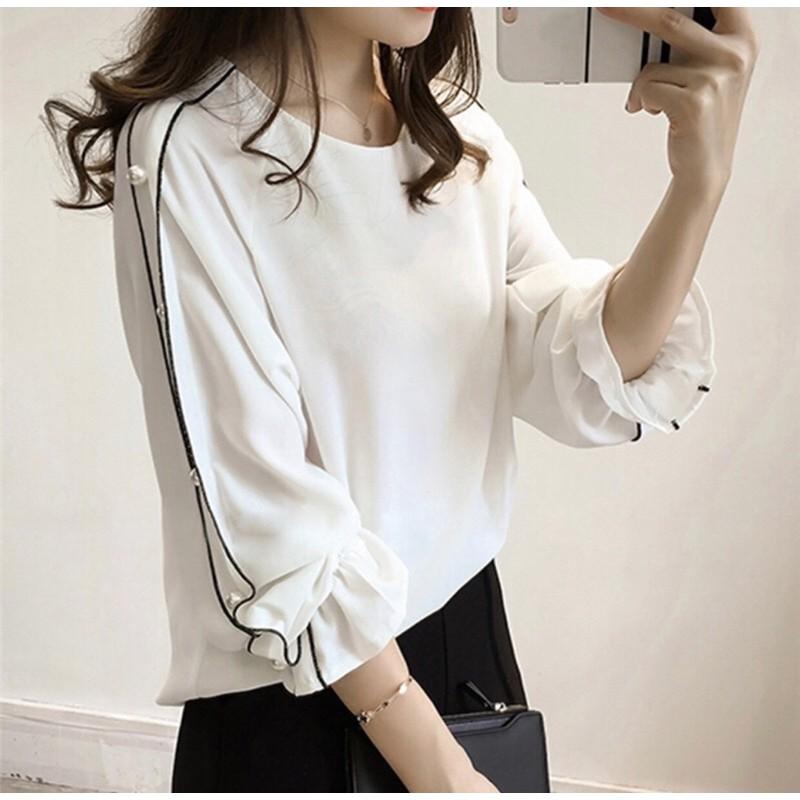 ÁO KIỂU TAY VIỀN XINH ĐẸP