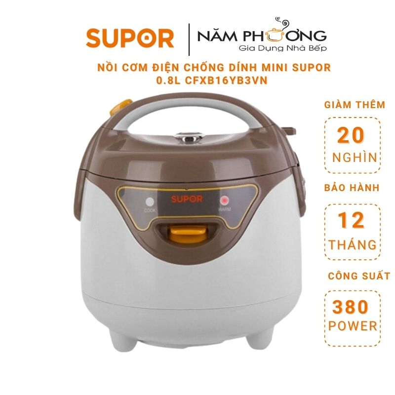 Nồi Cơm Điện Mini Supor CFXB16YB3VN (0.8L)