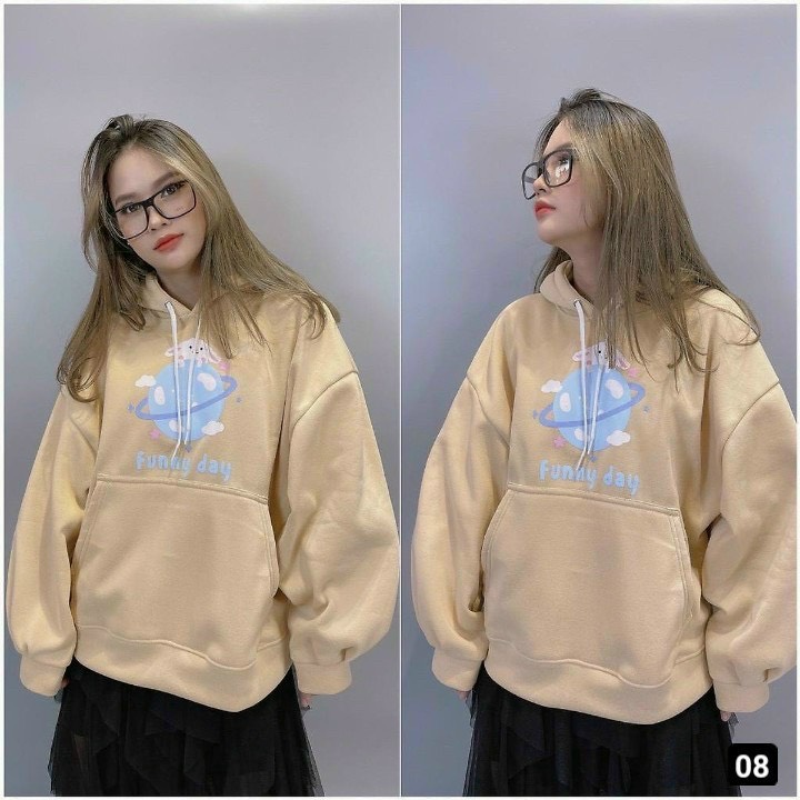 Hoodie tay phồng cánh rơi