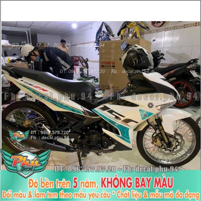 Tem rời Exciter 150 Trắng xanh đen Y15ZR  -1