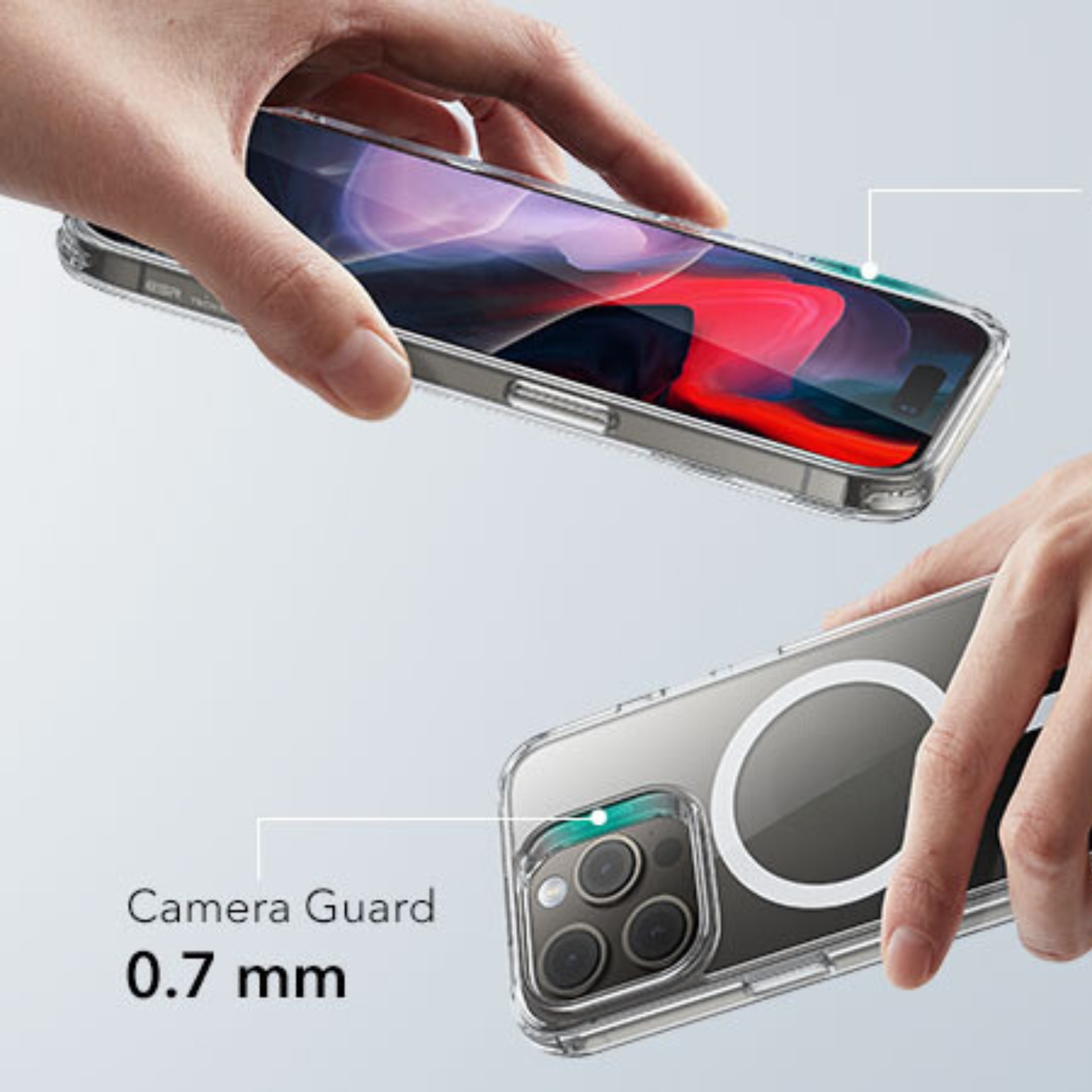 Ốp Lưng Trong Suốt Hỗ Trợ Sạc Từ Tính Dành Cho iPhone 15 Pro Max / iPhone 15 Pro, ESR Classic Hybrid Case - HÀNG CHÍNH HÃNG