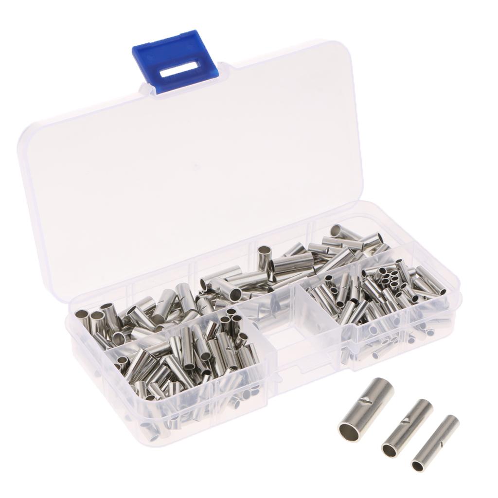 200 Pieces Non-Insulated Butt Crimp Connectors AWG 22-16 16-14 12-10