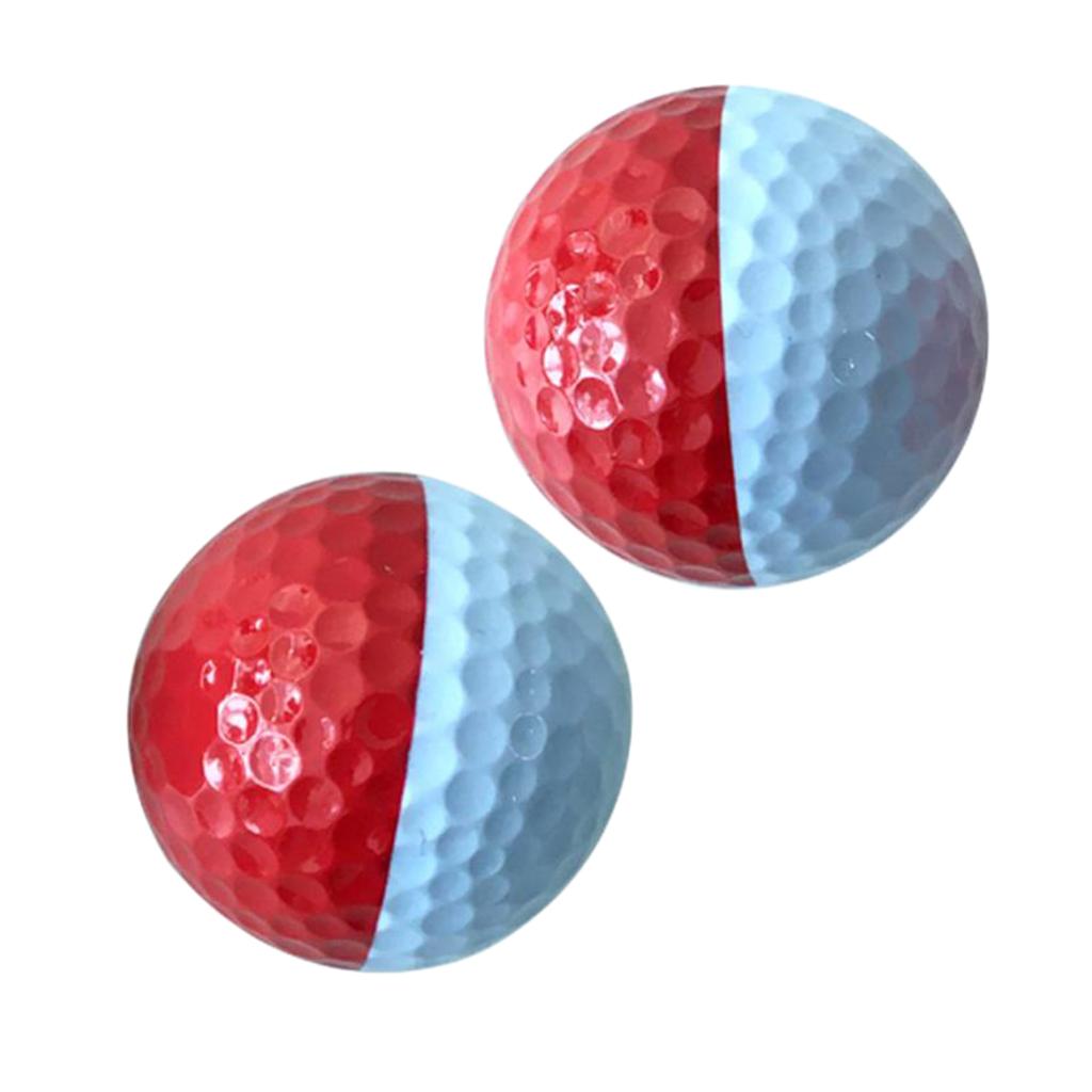 2 Pack Practice Golf Balls - Performance Synthetic Rubber - 42.7mm Diameter