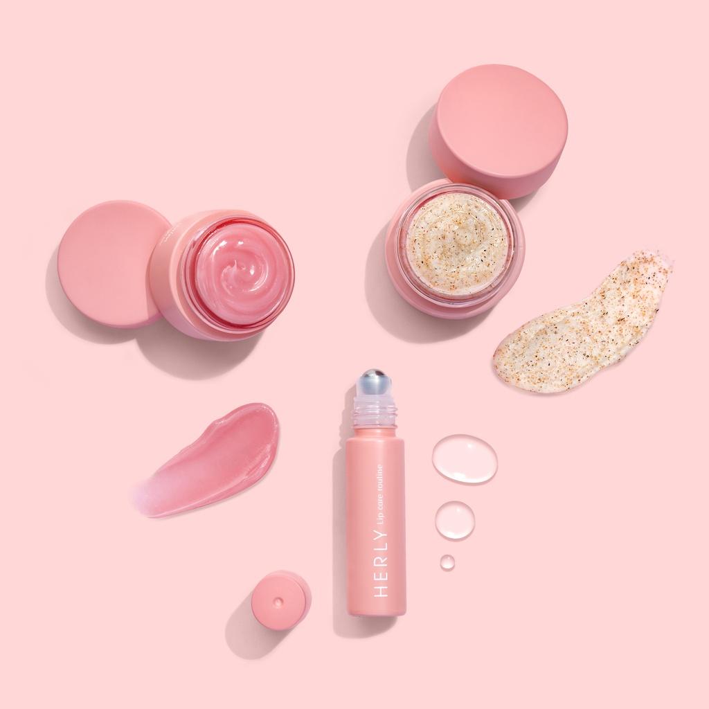 Bộ chu trình 3 bước làm hồng môi dưỡng môi mềm mịn HERLY Lip Care