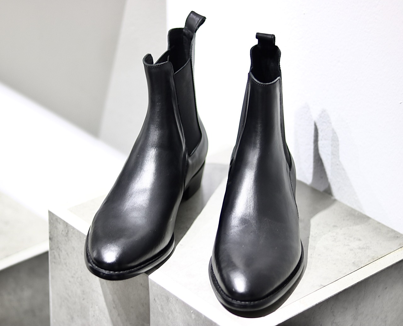 Giày Nam Chelsea Boots Da Bò Đế Gỗ Kiểu Dáng Đường Phố BẢO Dưỡng 12 THÁNG Tặng Phụ Kiện Hộp + Lót