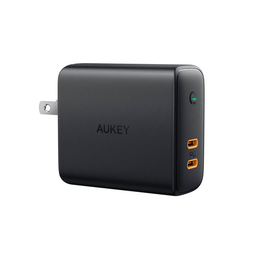 Cốc Sạc 2 Cổng Type C AUKEY PA-D2 Power Delivery 30W Tích Hợp Công Nghệ Dynamic Detect  - Hàng Chính hãng