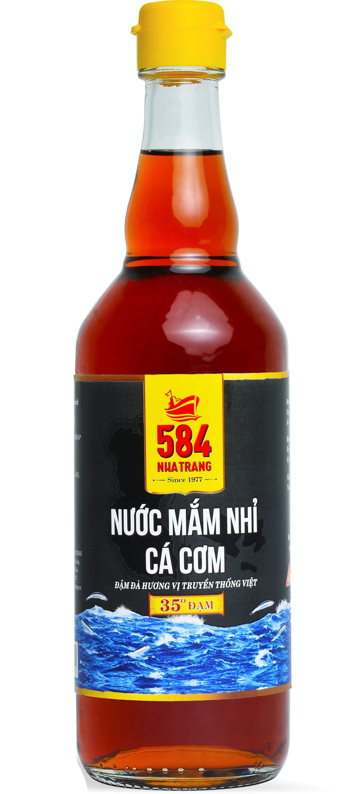 Thùng 6 Chai Nước mắm Nhỉ Cá cơm 584 Nha Trang - 30 độ đạm - Chai thủy tinh 510ml