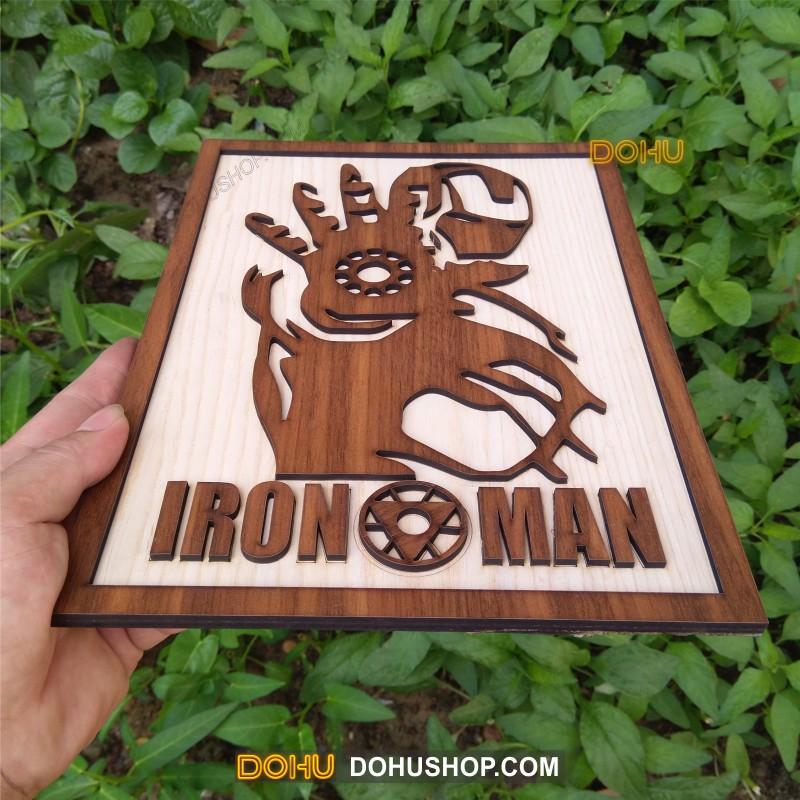 Tranh Treo Tường Gỗ DOHU012: Iron Man - Thiết Kế Đơn Giản, Độc Lạ, Sang Trọng