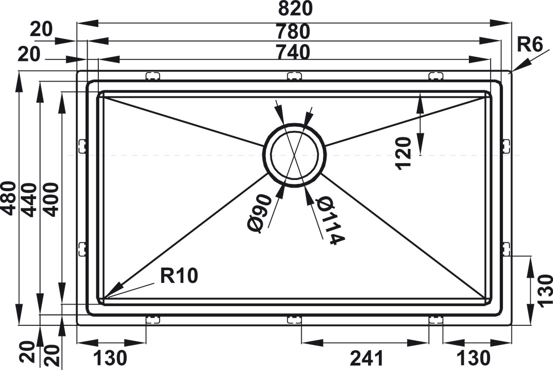 Chậu rửa chén inox Hafele HS21-SSN1S90 567.94.020