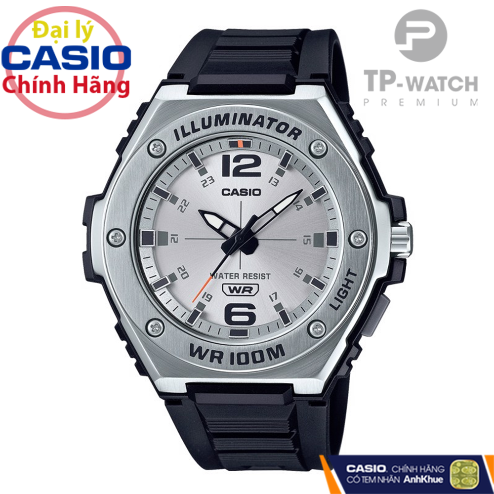 Đồng Hồ Nam Dây Nhựa Casio Standard MWA-100H-7AVDF Chính Hãng - MWA-100H-7A Gờ Kim Loại