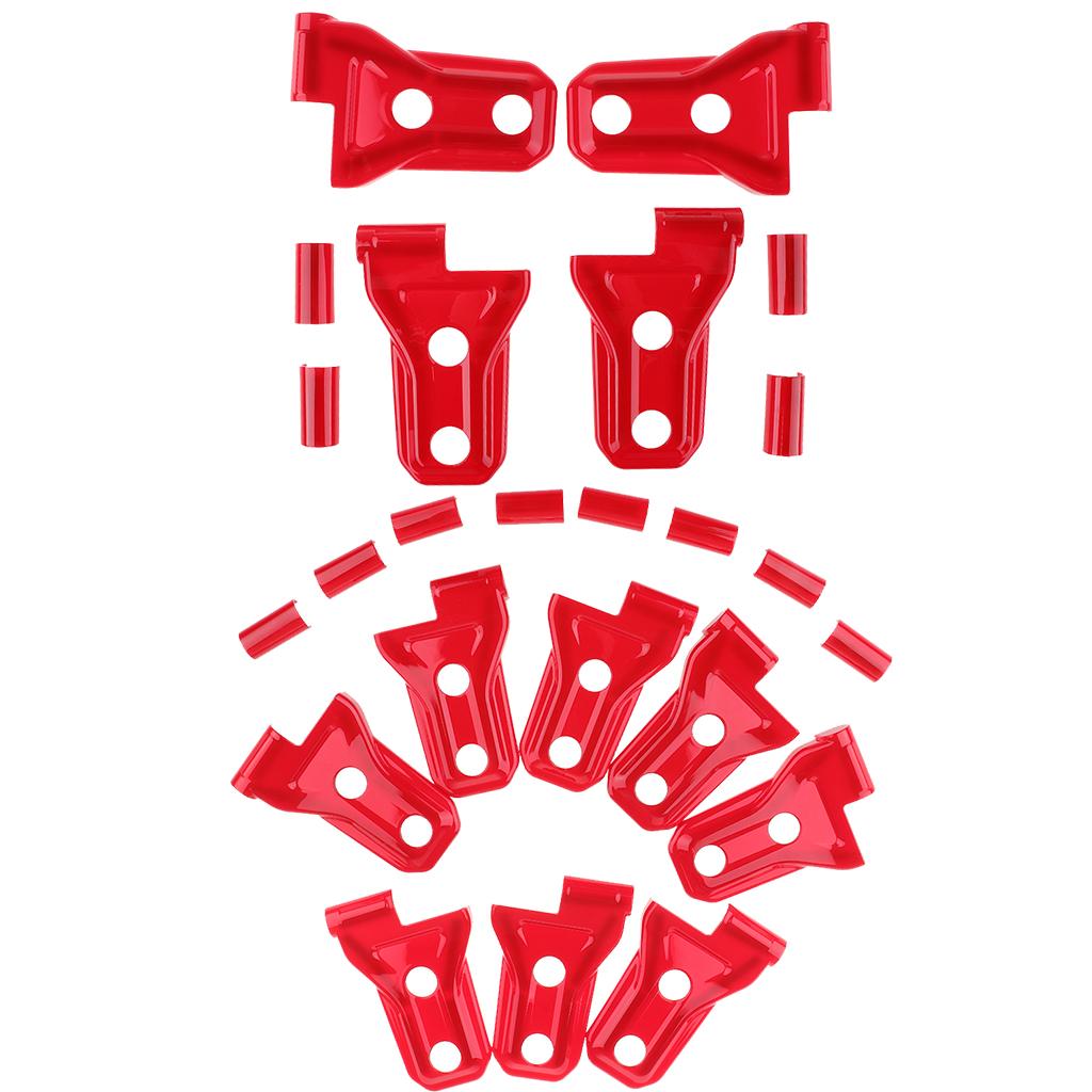 4Pcs Red Door Hinge Covers Trim Fits for 2018 Wrangler JL Unlimited