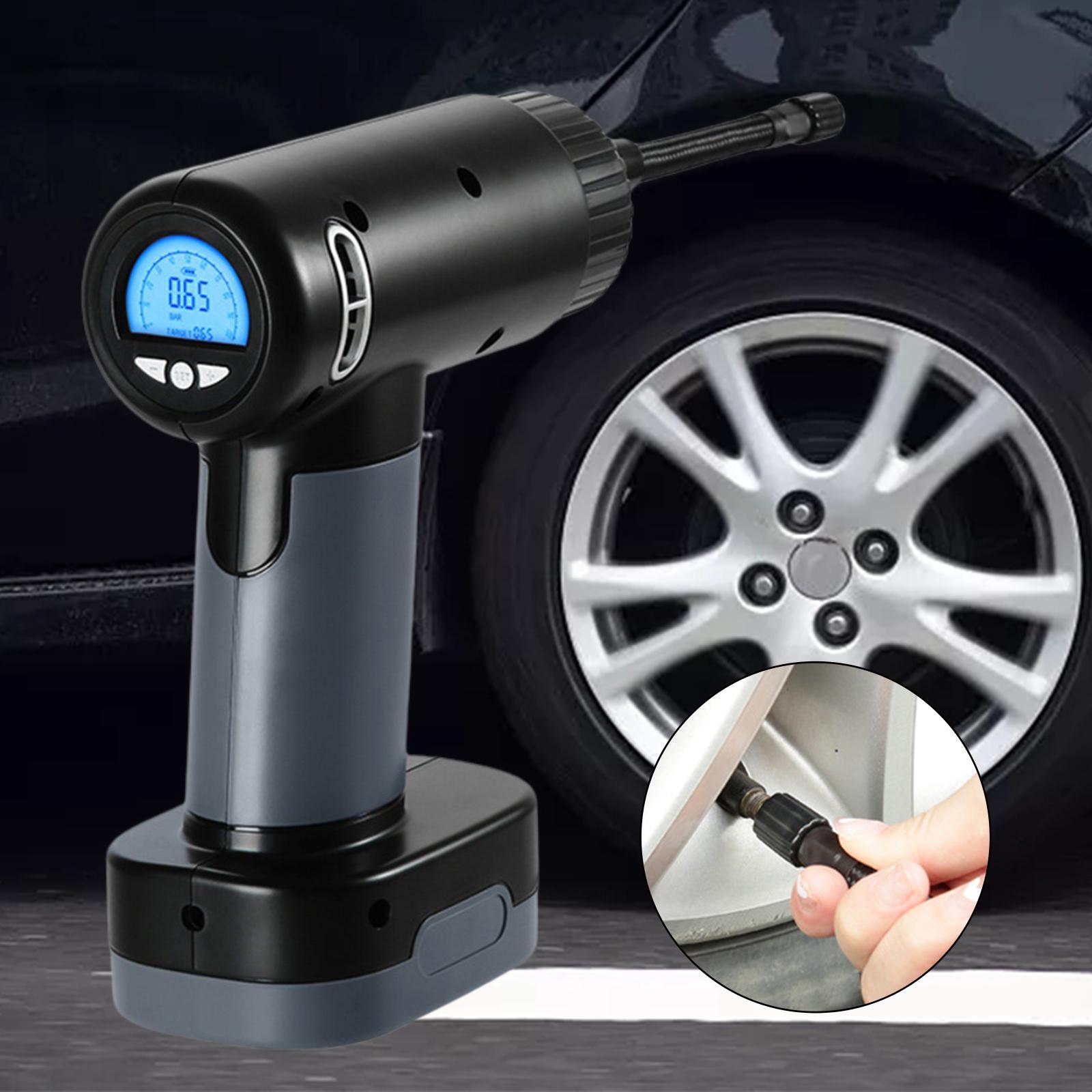 Electric Air Compressor with Digital ,Rechargeable 150PSI ,2000Mahx3 Wireless Portable Air Pump Fit for Bicycle Motorcycle Ball Car Tires