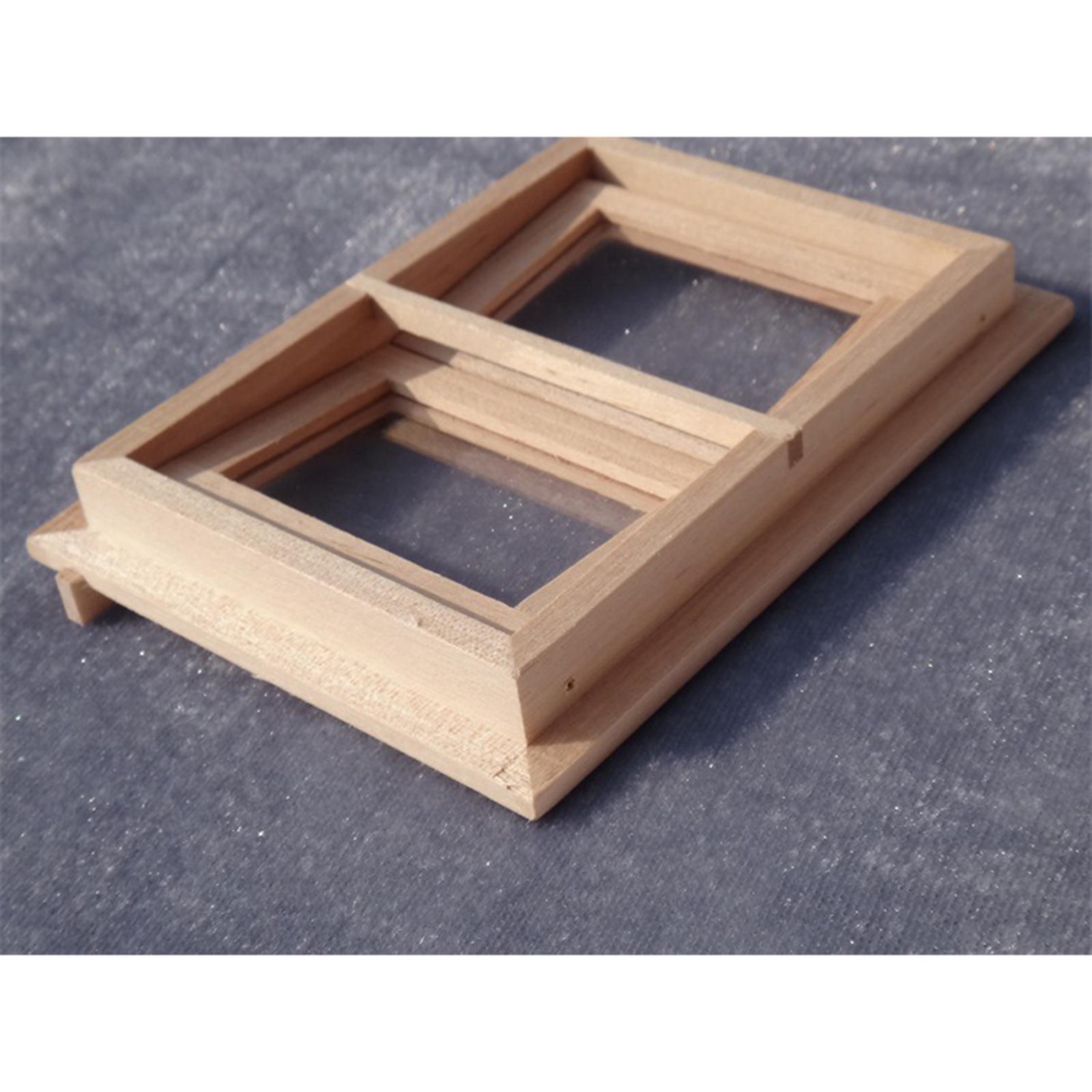 12th Wooden Window Frame Dollhouse Room House Accessories Kids Pretend Toys