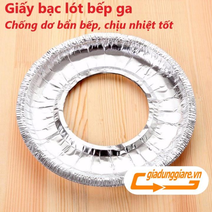 SET 10 Giấy bạc lót bếp ga chắn dầu mỡ Tấm giấy bạc tiện ích bảo vệ bếp ga tránh hư hỏng - giadunggiare.vn