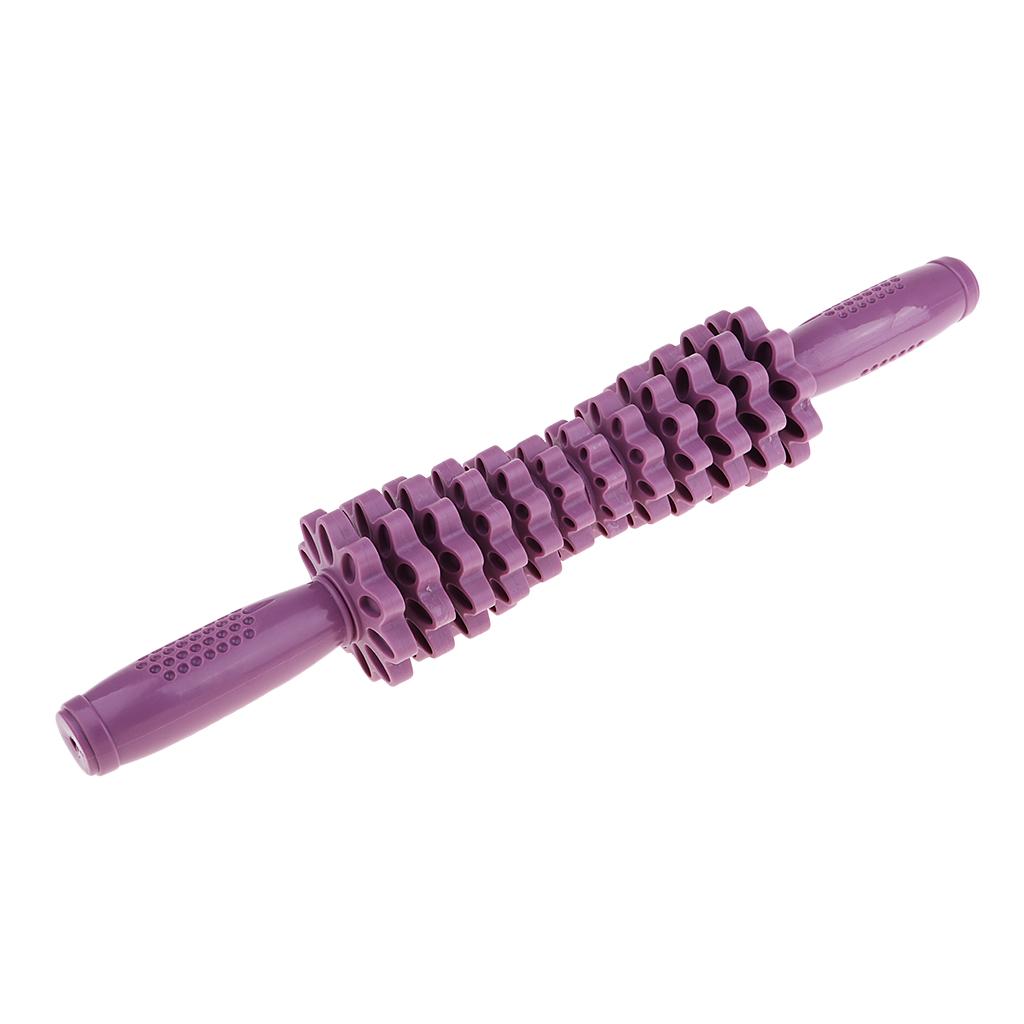 Multi-Functional Massage Roller Stick Back Neck Calf Leg Massager Purple