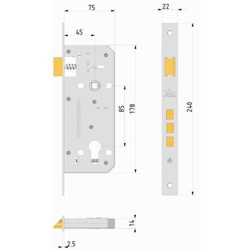 Khóa tay nắm Huy Hoàng HC 8526 đại sảnh - Khóa tay nắm HC 8526 đại sảnh