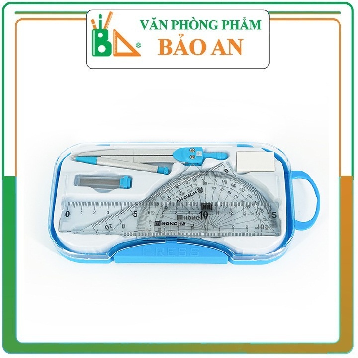 Bộ Dụng Cụ Học Tập HH SM02 - Compa Kèm Eke Thước Kẻ Thiết Kế Nhỏ Gọn, Nhẹ, Dễ Cầm Và Dễ Sử Dụng.