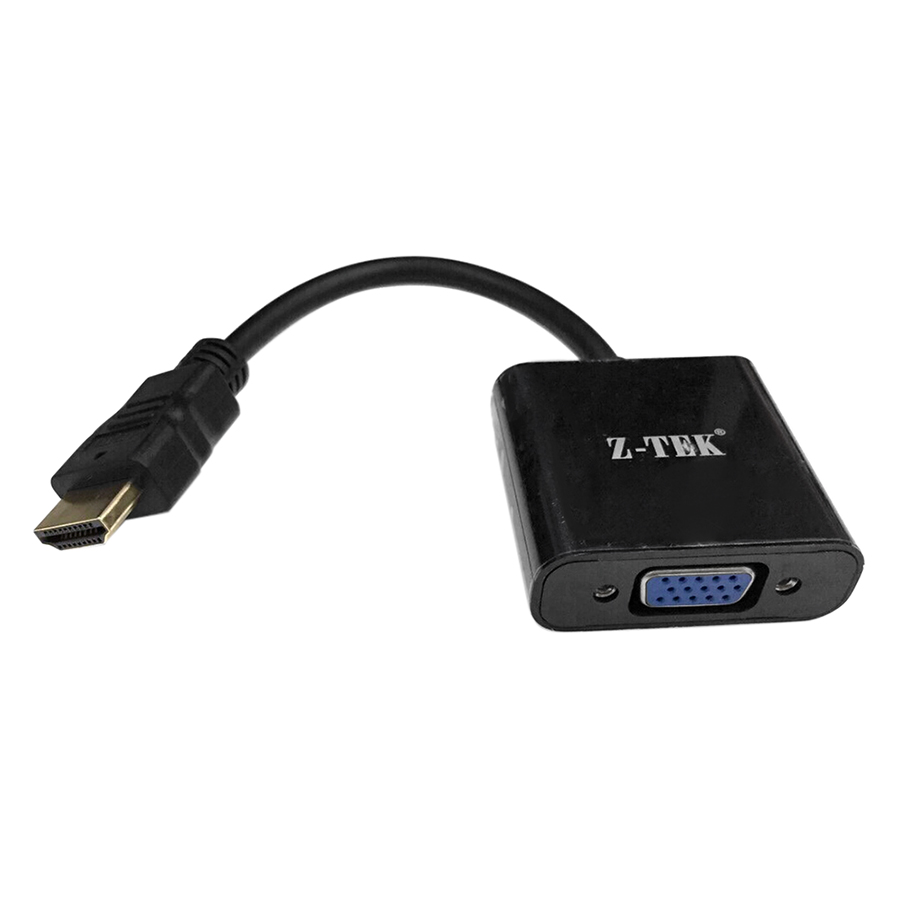 Cáp chuyển tín hiệu từ HDMI qua VGA ZTEK ZY053K hỗ trợ FullHD 1080p - Hàng Nhập Khẩu