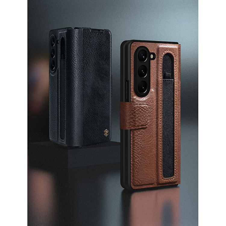 Bao da dành cho Samsung  Z Fold5 Nillkin Aoge Leather Cover - Hàng Chính Hãng