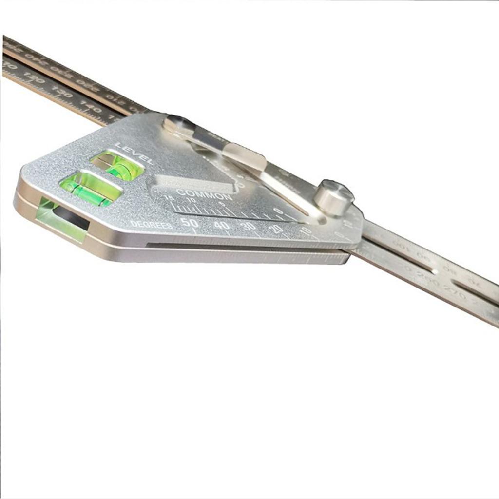 Aluminum Alloy Woodworking Triangle Ruler Multi-function Level Angle Ruler