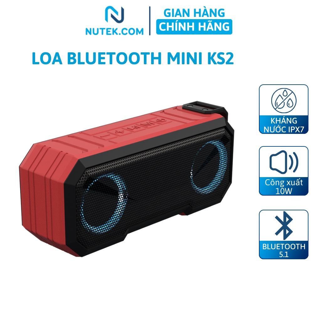 Loa nghe nhạc bluetooth NUTEK X8 để bàn có đèn led không dây, chuẩn IPX7, âm thanh sống động, pin siêu trâu