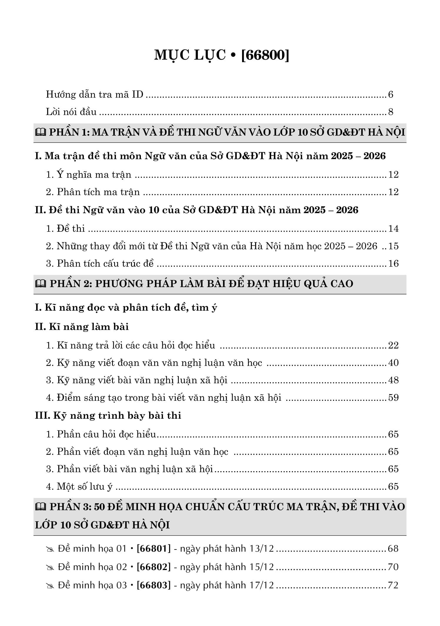 Sách - 50 Đề Minh Họa Thi Vào 10 - Môn Ngữ Văn (Theo Cấu Trúc Đề Của Sở Giáo Dục Và Đào Tạo Hà Nội)