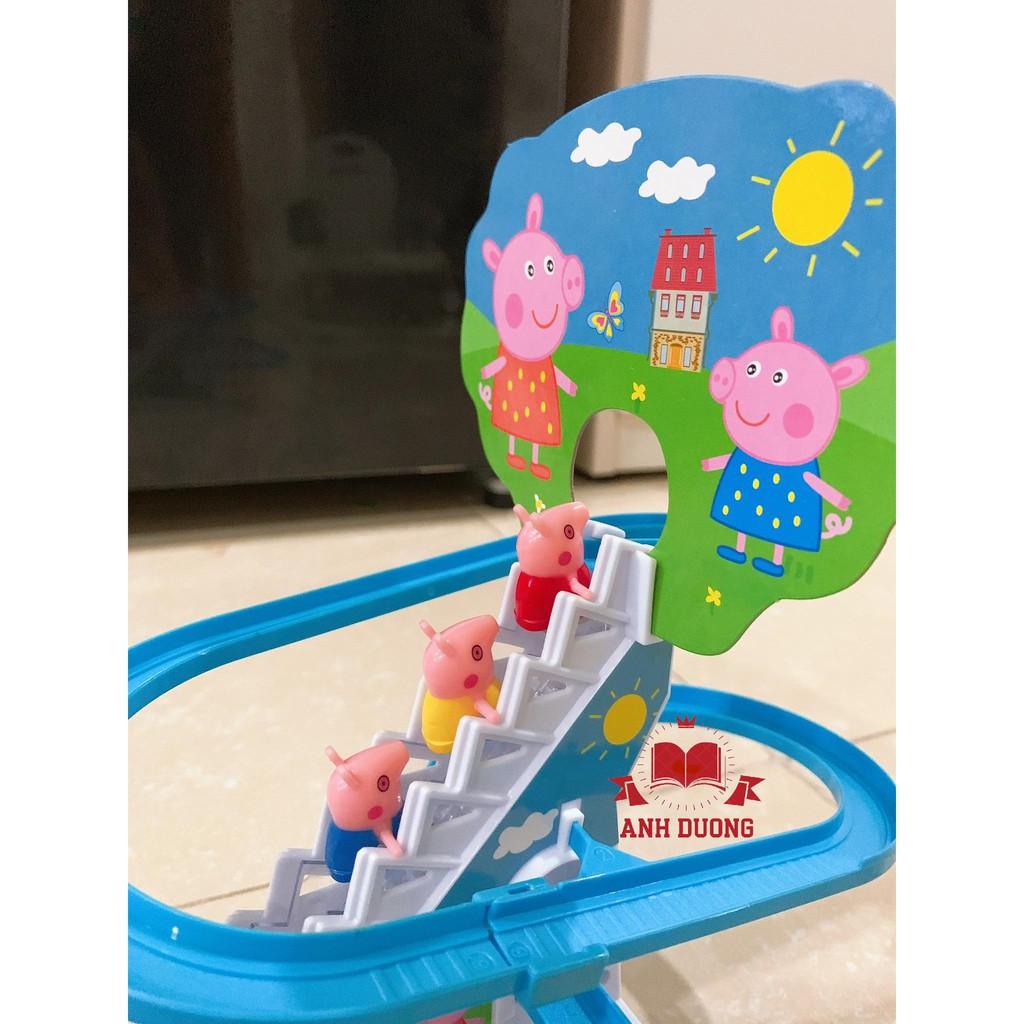 ĐỒ CHƠI LỢN PEPPA LEO CẦU THÁNG CÓ NHẠC- HEO LEO THANG