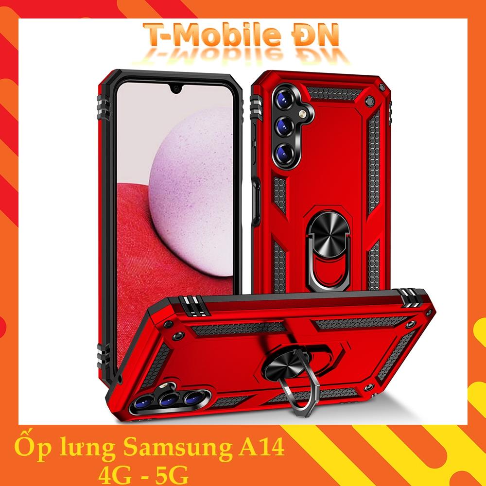 Ốp lưng cho Samsung A14 4G 5G chống sốc 2 lớp kèm nhẫn iring làm giá đỡ cho Samsung A14 5G 4G