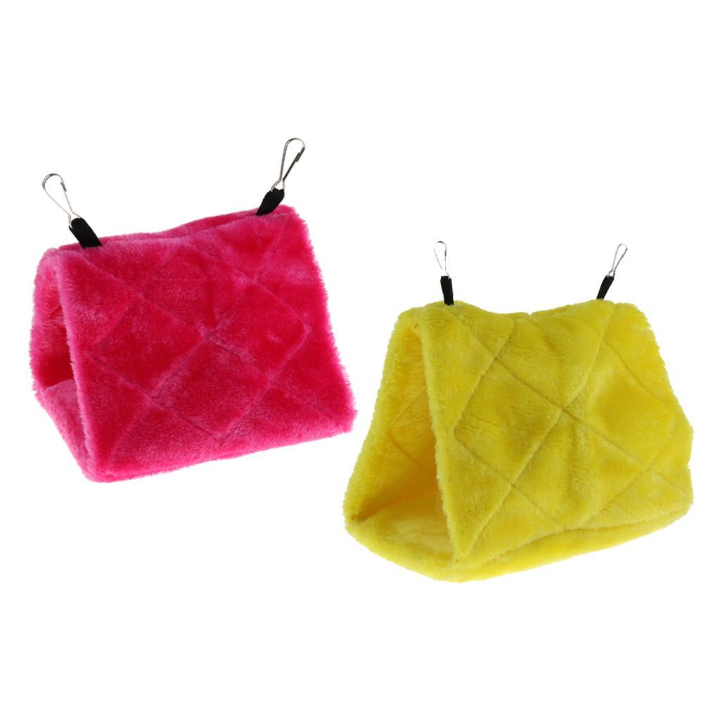 Comfortable Warm Plush Bed Bird Cage Hanging Toy Parrot Swing Hammock - S.