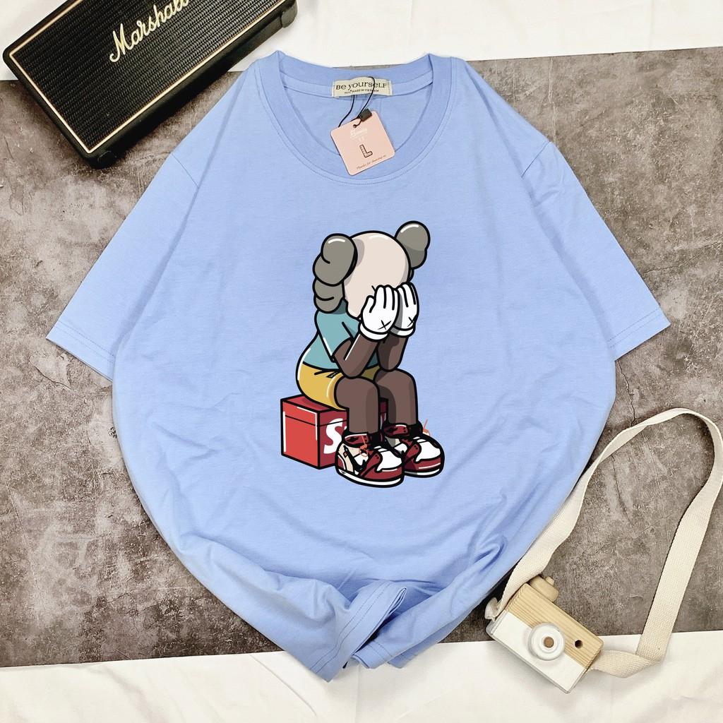 Áo thun tay ngắn Be Yourself unisex size M L XL - Gấu Ngồi khóc