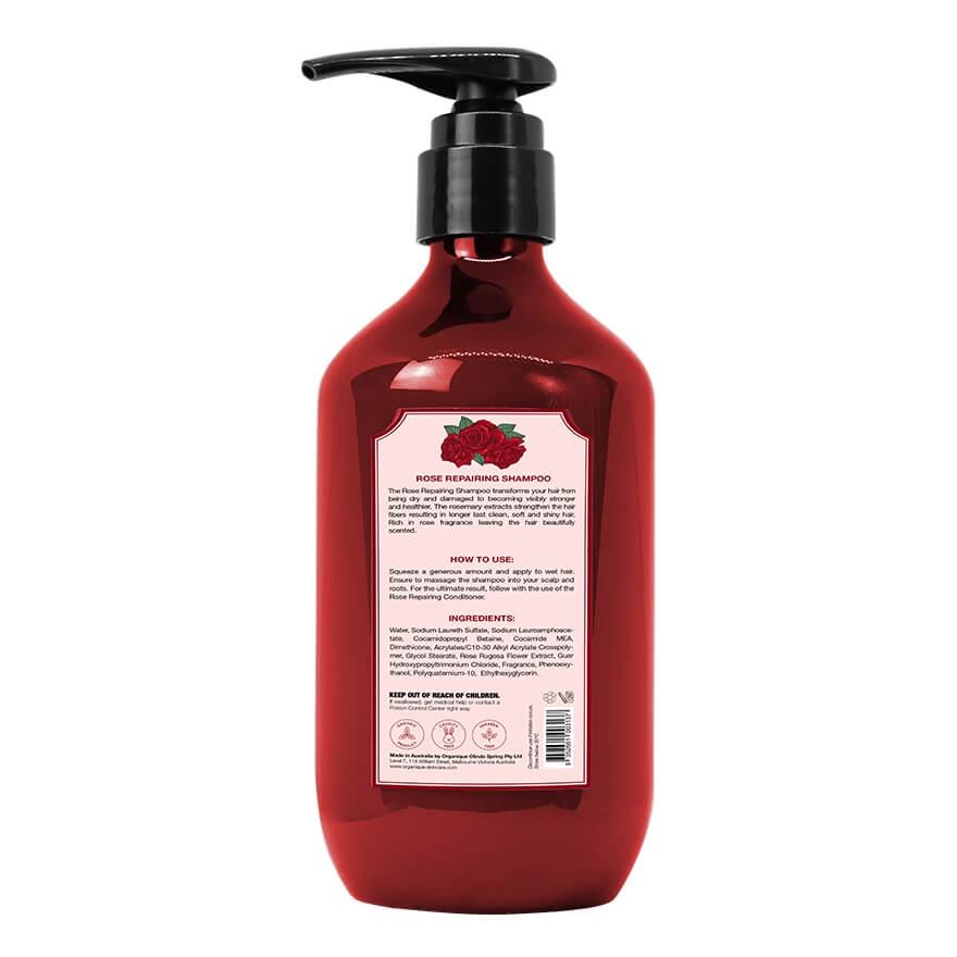 Dầu Gội Organique Dưỡng Tóc Hoa Hồng Rose Repairing Shampoo 500ml