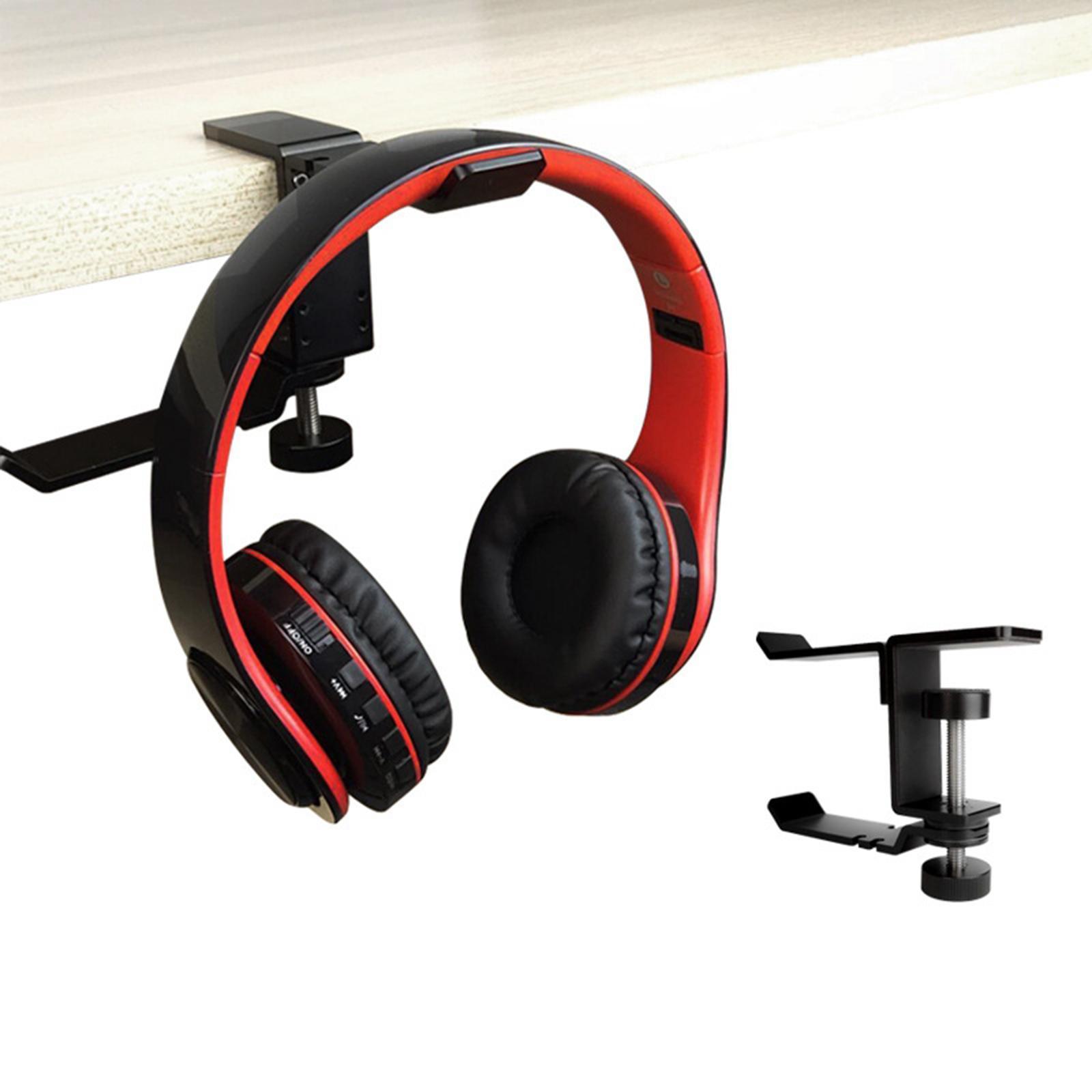 HEADPHONE STAND HANGER HOOK UNDER DESK HEADSET MOUNT HOLDER W/ PAD