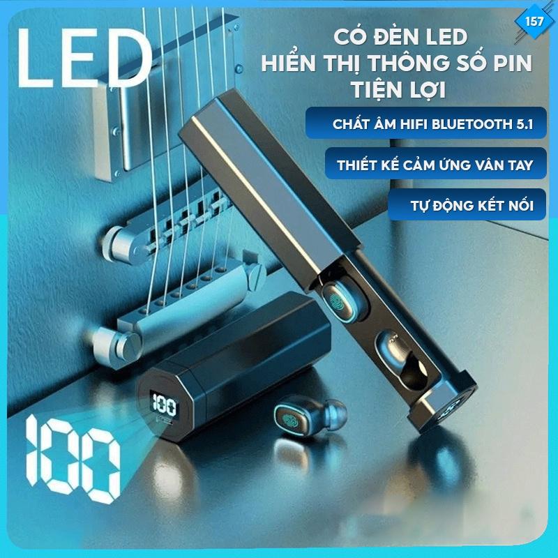 Tai Nghe Không Dây Bluetooth Nhét Tai Có Hộp Đựng Và Màn Hình Led Hiển Thị Dung Lượng Pin Nhiều Màu Sắc 157