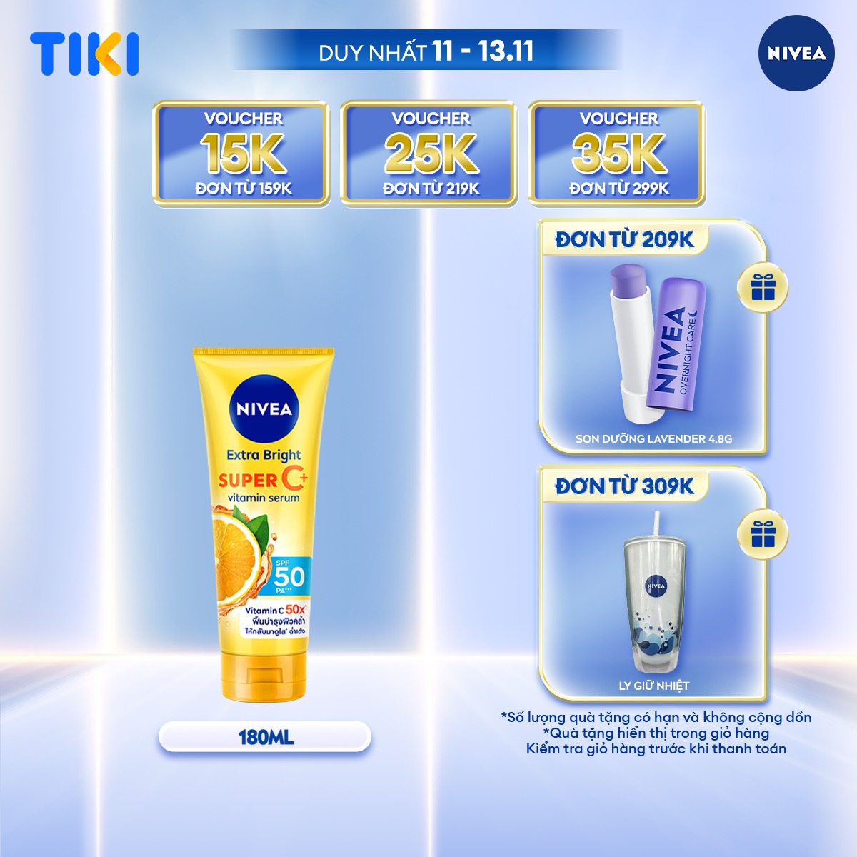 Tinh Chất Dưỡng Thể Chống Nắng NIVEA Super C+ (170 ml / 300 ml) - 99193/99195