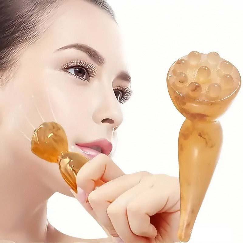 Dụng Cụ Massage Bằng Nhựa Hình Đài Sen 9 Đầu Bi Dài 13Cm
