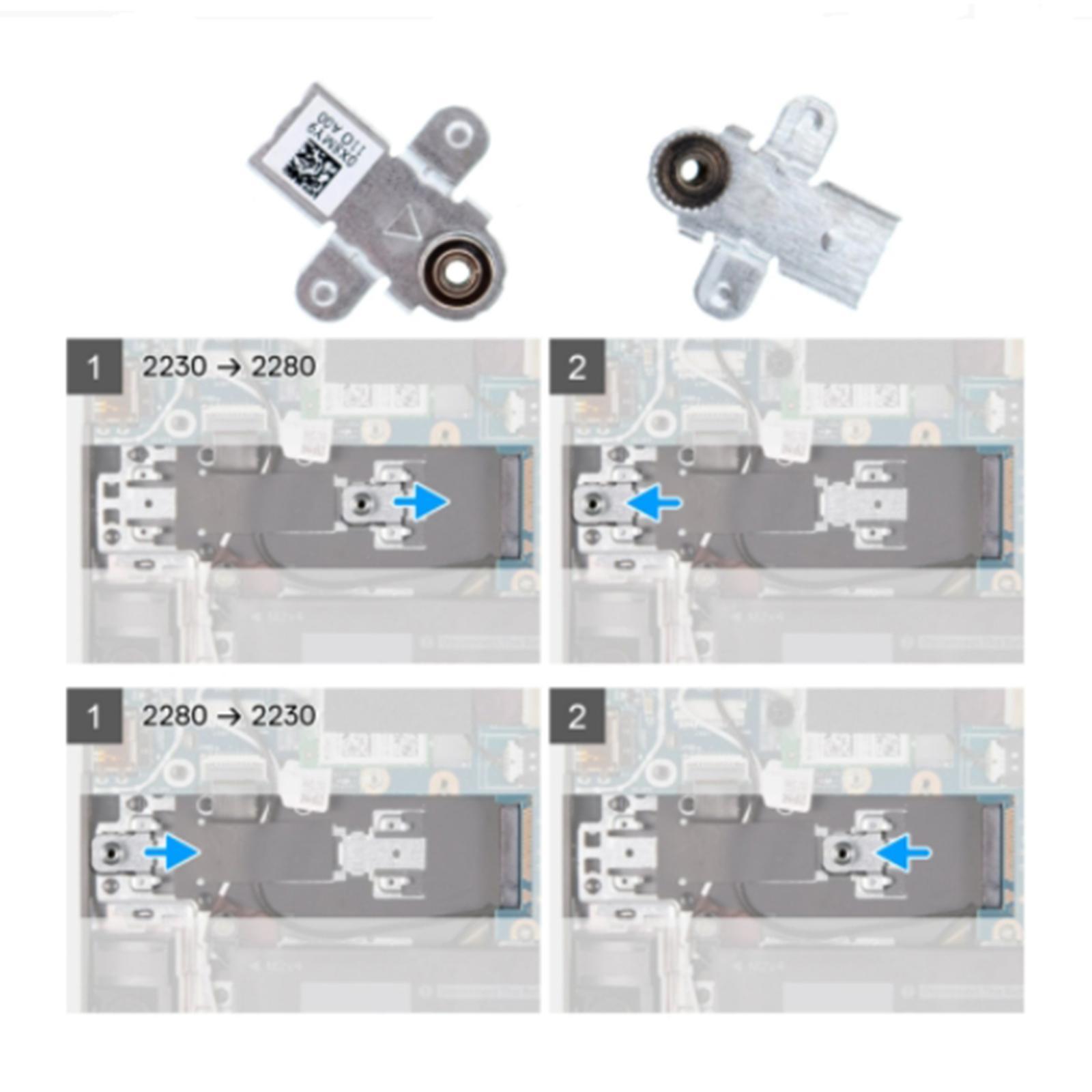 2280 M.2 SSD Heatsink Cover w/ Bracket Holders for Dell G15 5510 5511 Series