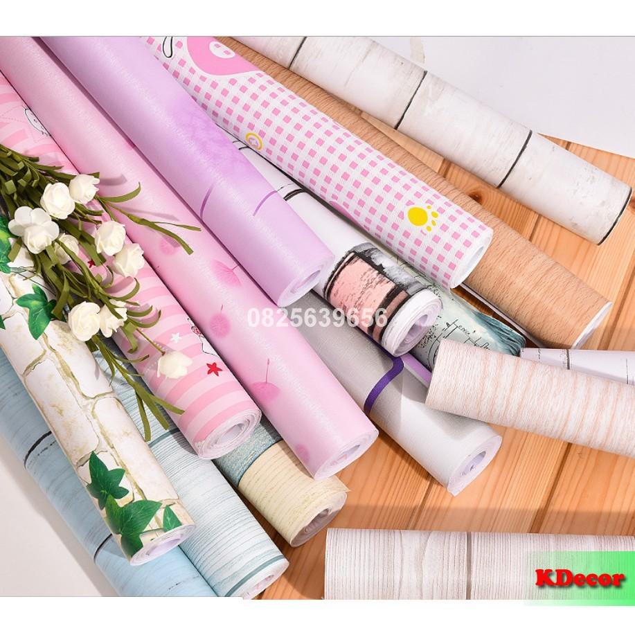 10m Giấy dán tường có vân, có sẵn keo khổ rộng 45cm