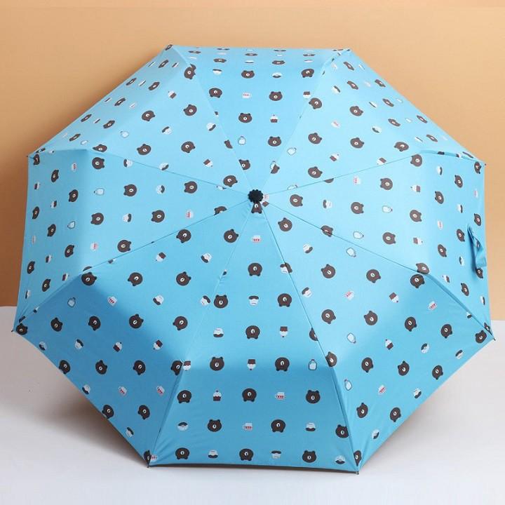 Ô Dù - Ô Gấp Gọn Hình Gấu BROWN Siêu Xinh