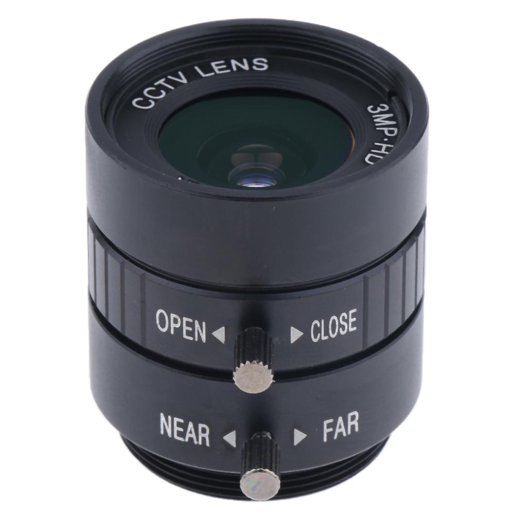 6mm HD 3MP F1.2 Fixed Focus CS Mount Lens for 1/2" CCD Security Camera