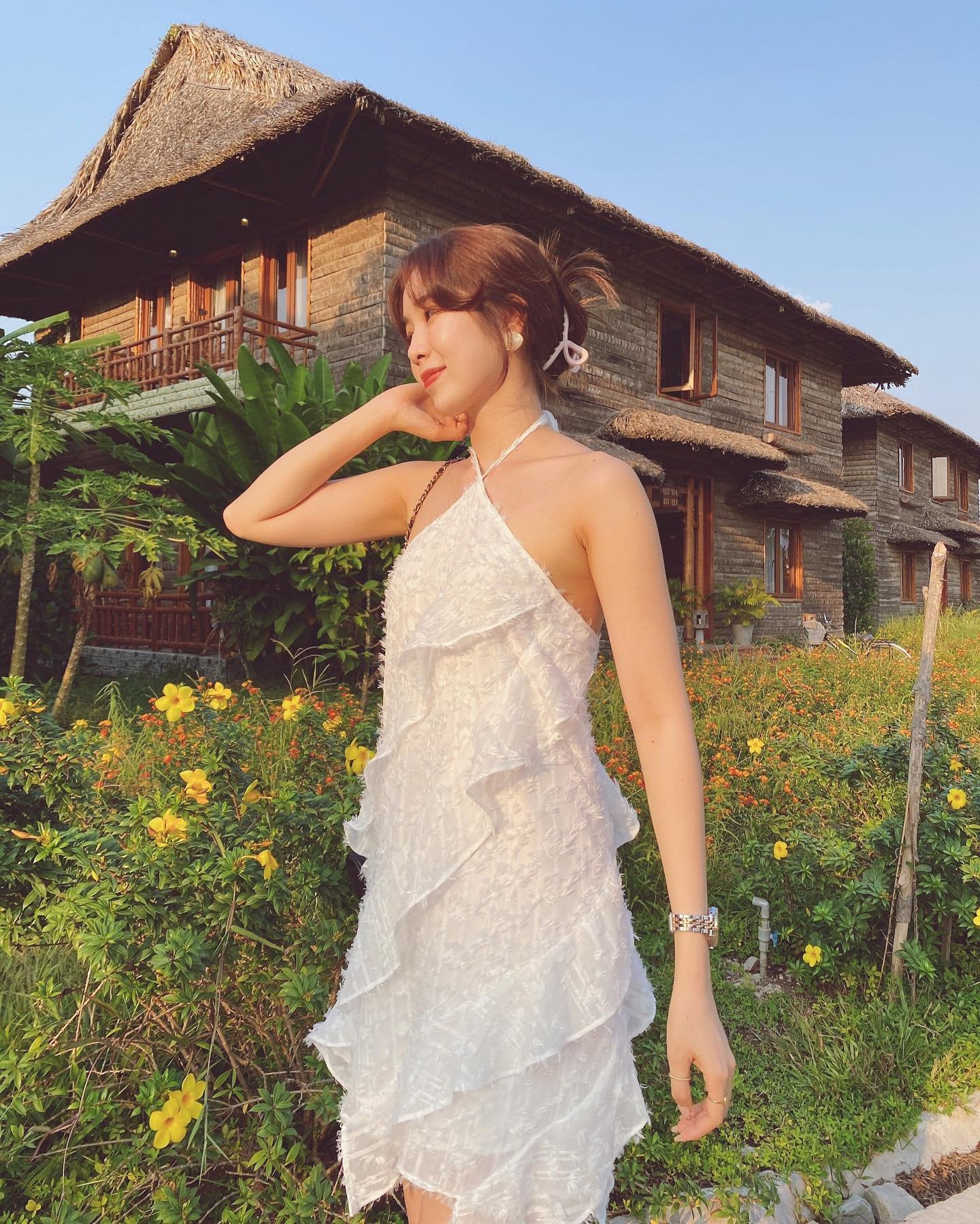 Đầm yếm lông vũ Furlise Dress Gem Clothing SP060412